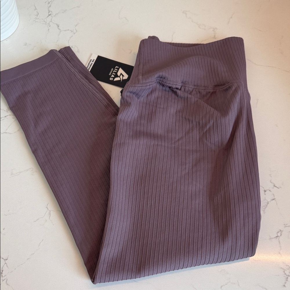 lululemon athletica Purple Ribbed Leggings